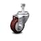 Service Caster 3 Inch Maroon Polyurethane Wheel Swivel 12mm Threaded Stem Caster SCC SCC-TS20S314-PPUB-MRN-M1215 - alternate 2